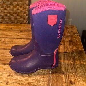 LaCrosse Purple Boots with Pink Highlights